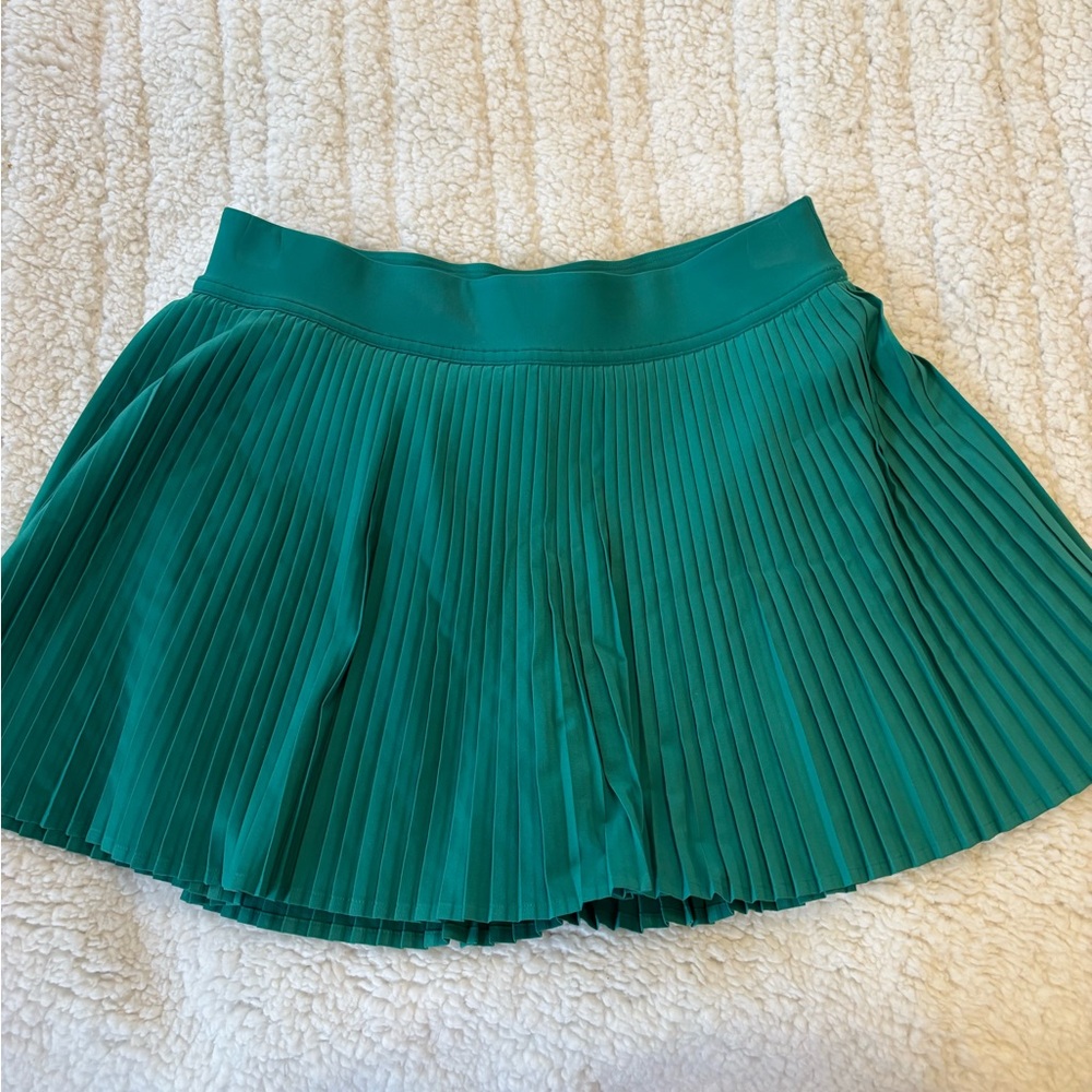 Lululemon “Cascadia Green” Varsity high-rise Pleated tennis skirt
